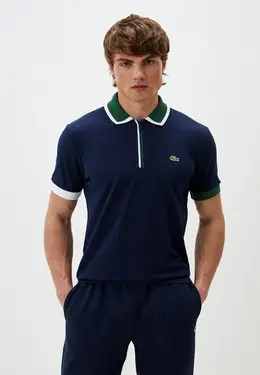 Lacoste: Синее поло 