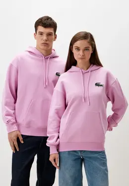 Lacoste: Розовая толстовка 