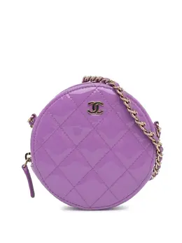 CHANEL Pre-Owned: Фиолетовый клатч 