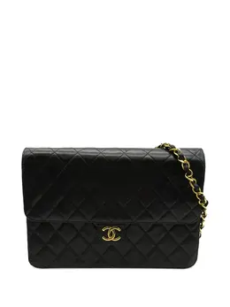 CHANEL Pre-Owned: Чёрная сумка через плечо 