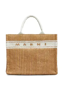 Marni: Бежевая сумка-шоппер 