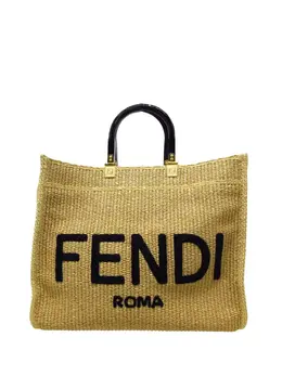 Fendi Pre-Owned: Коричневая сумка-шоппер