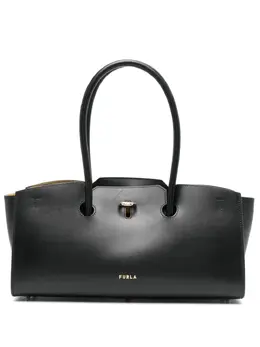 Furla: Чёрная сумка-шоппер 