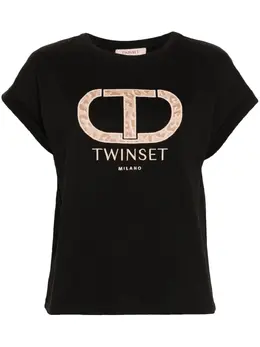 TWINSET: Хлопковая футболка 