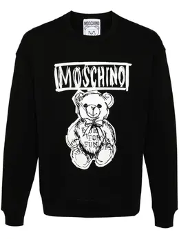 Moschino: Чёрный свитшот  Teddy Bear