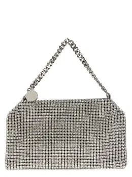 Stella Mccartney: Серебристый клатч  Falabella