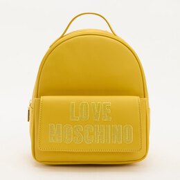 Love Moschino: Жёлтая спортивная сумка 