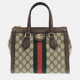 Gucci: Бежевая сумка GG Supreme