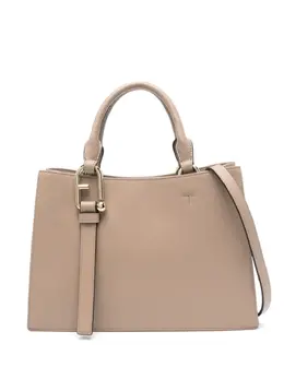 Furla: Бежевая сумка-шоппер 