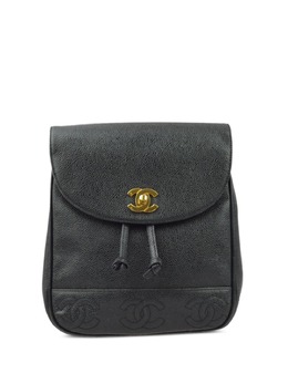 CHANEL Pre-Owned: Чёрный рюкзак 