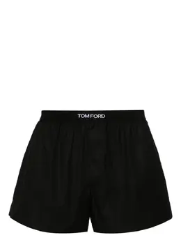 TOM FORD: Чёрные шорты  Logo