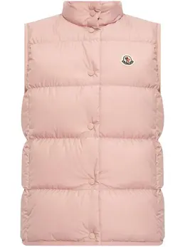 Moncler: Розовый жилет 