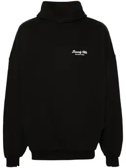Balenciaga: Чёрная толстовка 
