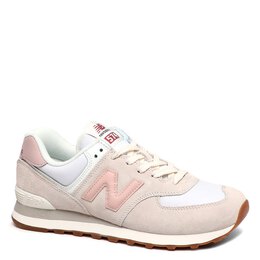 New Balance: Бежевые кроссовки