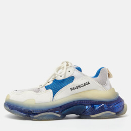 Balenciaga: Белые кроссовки  Triple S Clear Sole