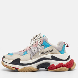 Balenciaga: Многоцветные кроссовки  Triple S