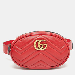 Gucci: Красная сумка  GG Marmont