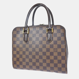 Louis Vuitton: Коричневая сумка  Damier Ebène Triana