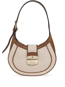 Furla: Бежевая сумка 