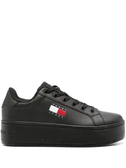 Tommy Jeans: Чёрные кроссовки 