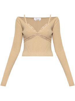 Blumarine: Кружевное топ 