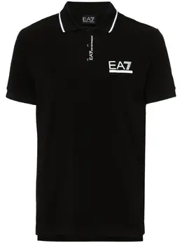 Ea7 Emporio Armani: Чёрное поло 