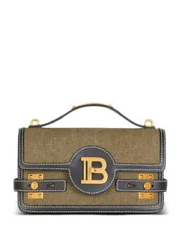 Balmain: Сумка  B-Buzz цвета хаки