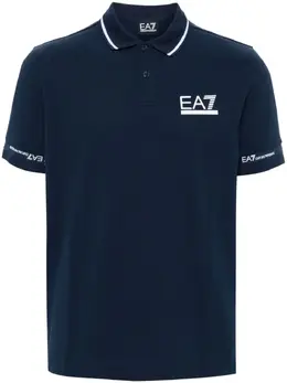 Ea7 Emporio Armani: Синее поло