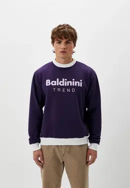 Baldinini Trend: Фиолетовый свитшот 