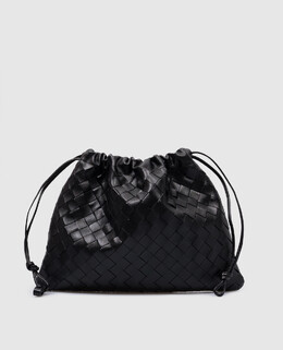 Bottega Veneta: Чёрная сумка  Intrecciato