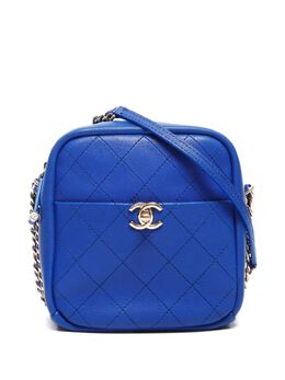 CHANEL Pre-Owned: Голубая сумка через плечо 