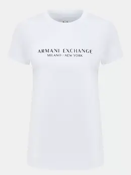 Armani Exchange: Белая футболка 