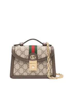 Gucci: Коричневая сумка  Ophidia