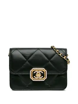 CHANEL Pre-Owned: Чёрный клатч 