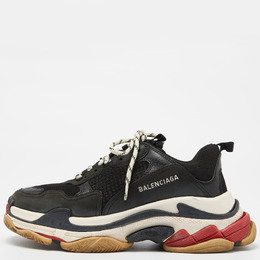 Balenciaga: Чёрные кроссовки  Triple S