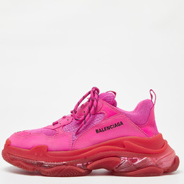 Balenciaga: Розовые кроссовки  Triple S Clear Sole