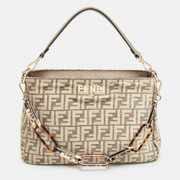 Fendi: Бежевая сумка  Zucca