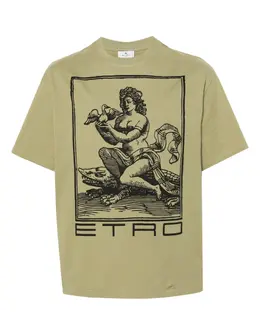 Etro: Футболка цвета хаки 