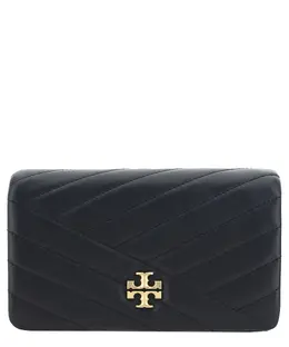 Tory Burch: Чёрный кошелёк  Kira Chevron