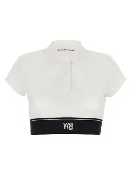 T By Alexander Wang: Топ из полиэстера 