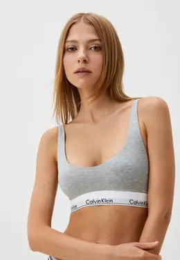 Calvin Klein Underwear: Серый бюстгальтер 