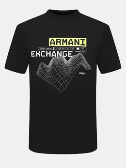 Armani Exchange: Чёрная футболка 