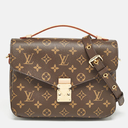 Louis Vuitton: Коричневая сумка  Pochette