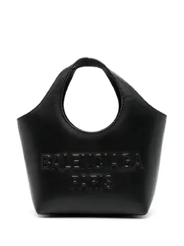 Balenciaga: Чёрная сумка-шоппер 