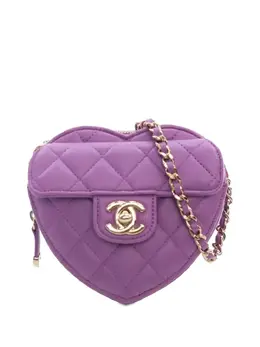 CHANEL Pre-Owned: Фиолетовая сумка через плечо 