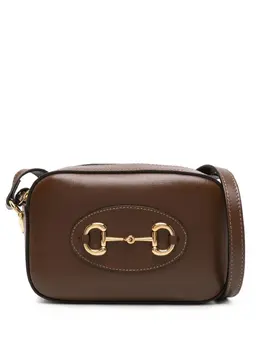 Gucci: Коричневая сумка  Horsebit 1955