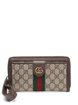 Gucci: Бежевый кошелёк  Ophidia GG