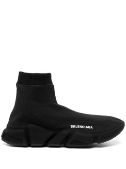 Balenciaga: Чёрные кроссовки  Speed