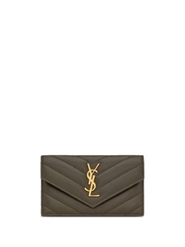 Saint Laurent: Коричневый картхолдер Monogram