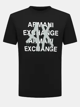 Armani Exchange: Чёрная футболка 